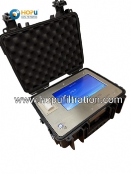 HOPU Oil Particle Counter for Lube Hydraulic Oil NAS and moisture PPM analyzer