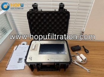 HOPU Oil Particle Counter for Lube Hydraulic Oil NAS and moisture PPM analyzer