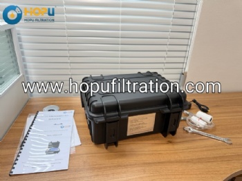 HOPU Oil Particle Counter for Lube Hydraulic Oil NAS and moisture PPM analyzer