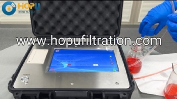 HOPU Oil Particle Counter for Lube Hydraulic Oil NAS and moisture PPM analyzer