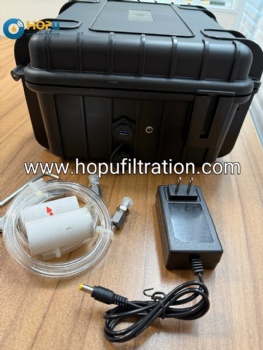 HOPU Oil Particle Counter for Lube Hydraulic Oil NAS and moisture PPM analyzer
