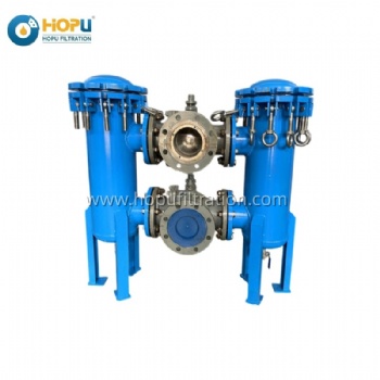 Inline Pipe Oil Filter, Duplex Filter
