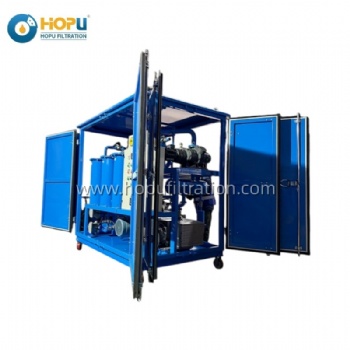 Container Enclosure Transformer Oil Filtration and Purification Plant for Outdoor Substation Maintenance